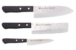 Coffret 3 couteaux japonais Satake Cutlery Nashiji santoku + nakiri + office