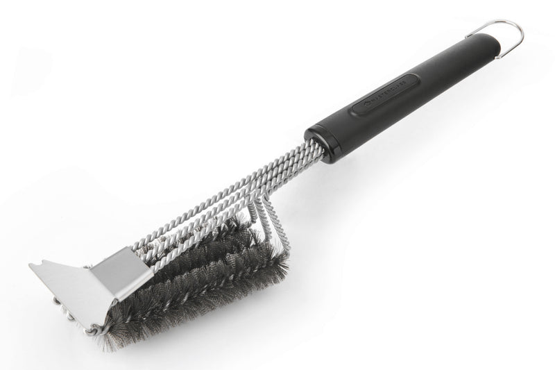 Brosse de nettoyage 3 en 1 MasterClass pour barbecue à poils en inox