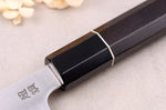 Couteau sujihiki 24cm japonais artisanal Sukenari ZDP-189 San Maï manche en ébène