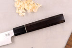 Couteau sujihiki 24cm japonais artisanal Sukenari ZDP-189 San Maï manche en ébène