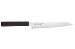 Couteau sujihiki 24cm japonais artisanal Sukenari ZDP-189 San Maï manche en ébène