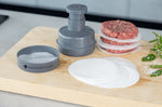 Kit de préparation de burgers MasterClass en polymère gris + 100 disques de cire