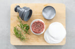 Kit de préparation de burgers MasterClass en polymère gris + 100 disques de cire
