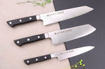 Coffret 3 couteaux japonais Satake Cutlery ABS bunka 20cm + bunka 17cm + universel 13,5cm