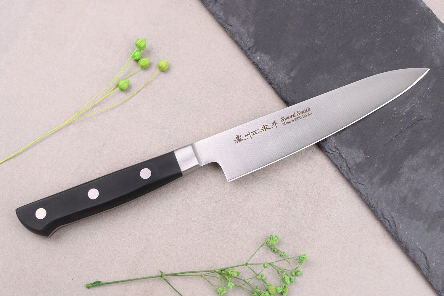 Coffret 3 couteaux japonais Satake Cutlery ABS bunka 20cm + bunka 17cm + universel 13,5cm
