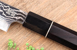 Couteau sujihiki kiritsuke 24cm japonais artisanal Sukenari ZDP-189 damas manche en ébène