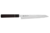 Couteau sujihiki kiritsuke 24cm japonais artisanal Sukenari ZDP-189 damas manche en ébène
