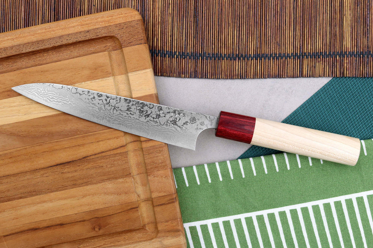 Couteau universel japonais artisanal Masakage Kiri 15cm damas 49 couches