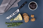 Couteau à fromage Tramontina Century lame ajourée 15cm manche polycarbonate noir
