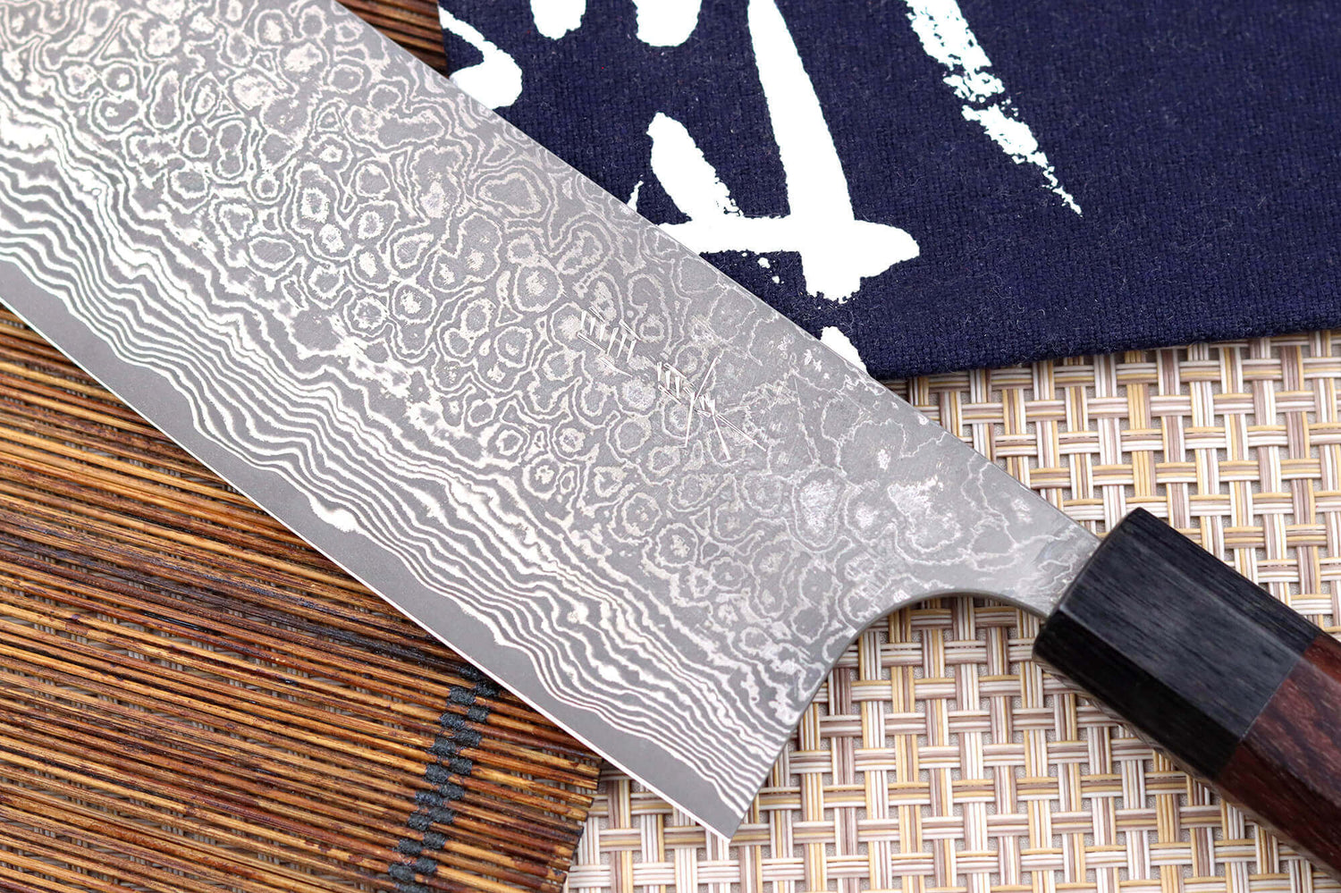 Couteau nakiri japonais artisanal Masakage Kumo 16,5cm damas 63 couches