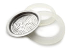 Filtre de rechange pour cafetière italienne Gefu Nando 6 tasses + 2 joints d'étanchéité