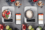 Balance de cuisine Gefu Score avec application d'analyse de la valeur nutritive
