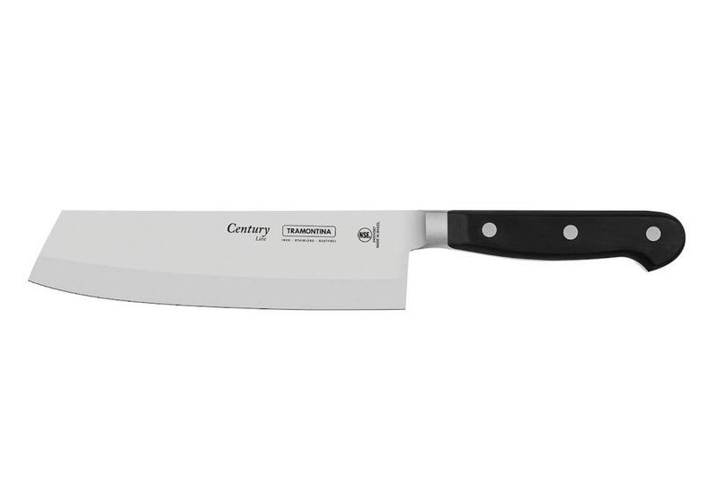 Couteau Nakiri Tramontina Century lame forgée 18cm manche polycarbonate noir