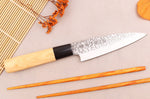 Couteau deba 12cm japonais Satake Cutlery Tsuchime en magnolia