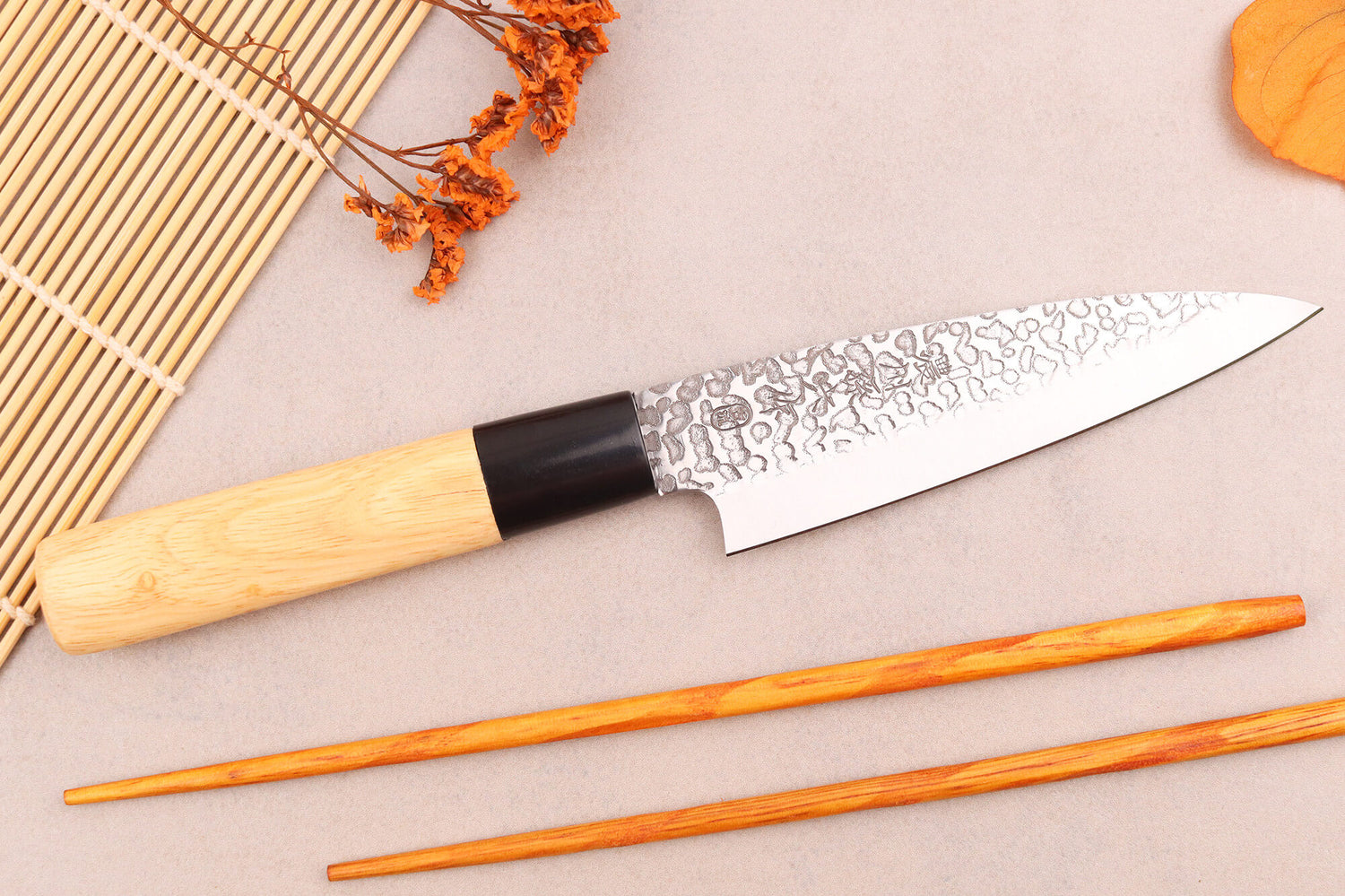 Couteau deba 12cm japonais Satake Cutlery Tsuchime en magnolia