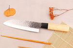 Couteau santoku 17cm japonais Satake Cutlery Tsuchime en magnolia