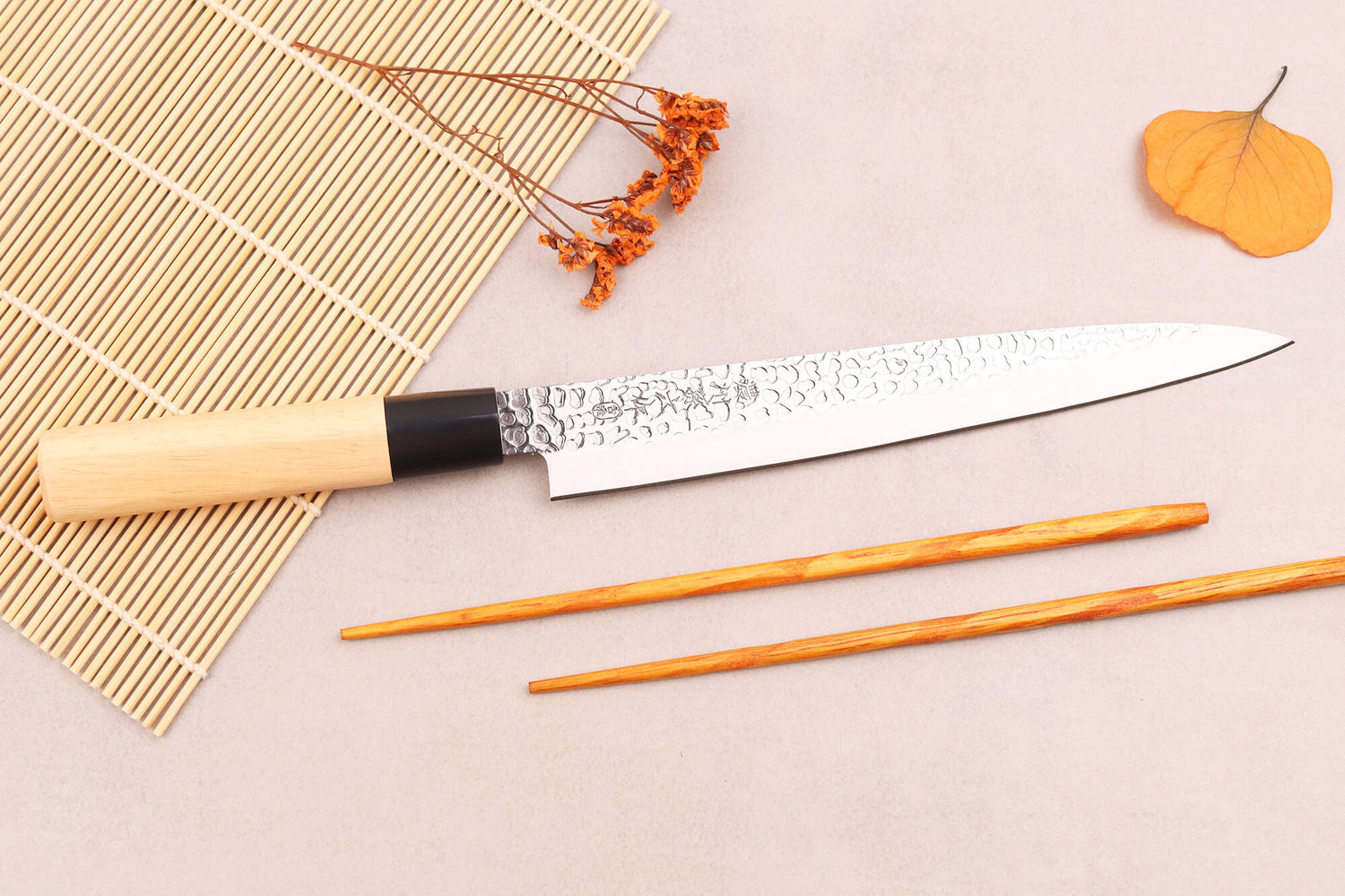Couteau à sashimi 21cm japonais Satake Cutlery Tsuchime en magnolia