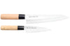 Coffret 2 couteaux japonais Satake Cutlery Tsuchime chef + deba