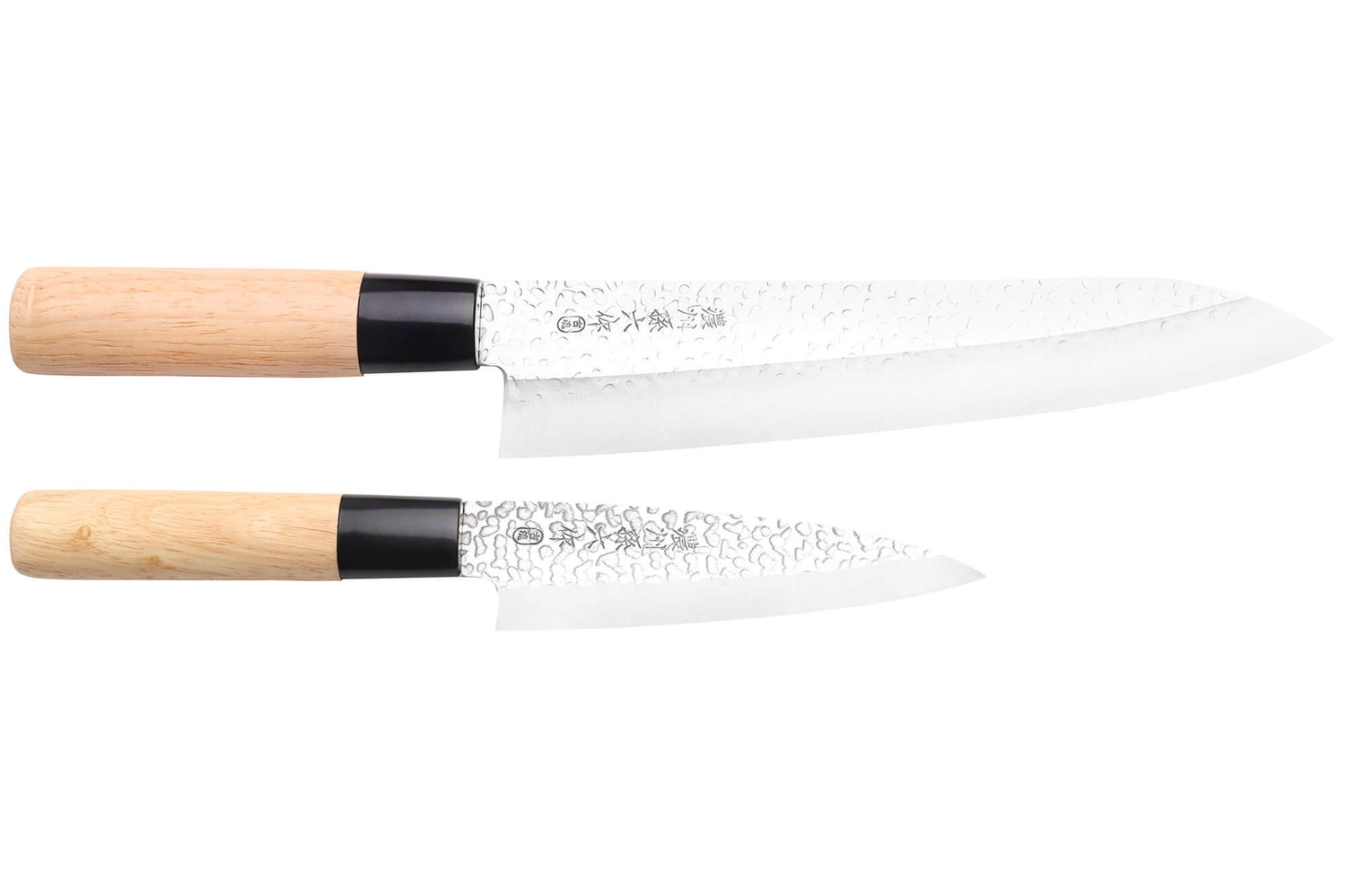 Coffret 2 couteaux japonais Satake Cutlery Tsuchime chef + deba