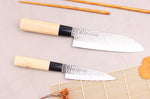 Coffret 2 couteaux japonais Satake Cutlery Tsuchime santoku + deba