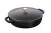 Sauteuse Staub Chistera en fonte émaillée noir mat - 24 cm