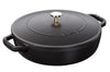 Sauteuse Staub Chistera en fonte émaillée noir mat - 28 cm