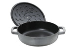 Sauteuse Staub Chistera en fonte émaillée gris graphite