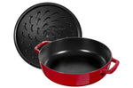 Sauteuse Staub Chistera en fonte émaillée cerise