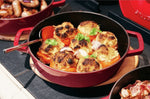 Sauteuse Staub Chistera en fonte émaillée cerise