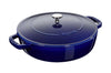 Sauteuse Staub Chistera en fonte émaillée bleu intense - 24 cm