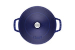 Sauteuse Staub Chistera en fonte émaillée bleu intense