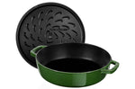 Sauteuse Staub Chistera en fonte émaillée basilic