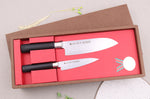 Coffret 2 couteaux japonais Satake Cutlery Traditional PP santoku + office