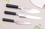 Coffret 3 couteaux japonais Satake Cutlery Traditional PP sashimi + santoku + office