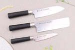 Coffret 3 couteaux japonais Satake Cutlery Traditional PP nakiri + santoku + office