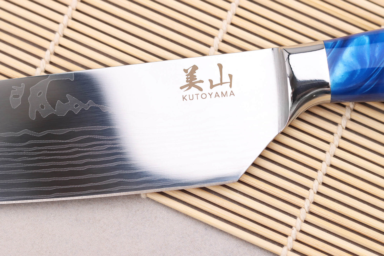 Couteau kiritsuke 20cm Kutoyama Blue Wave