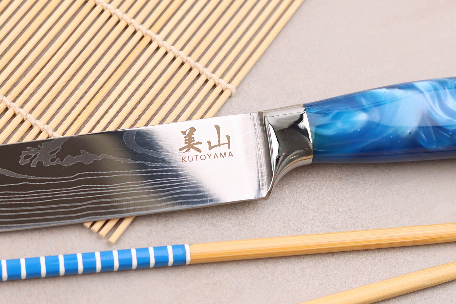 Couteau à découper 20cm Kutoyama Blue Wave