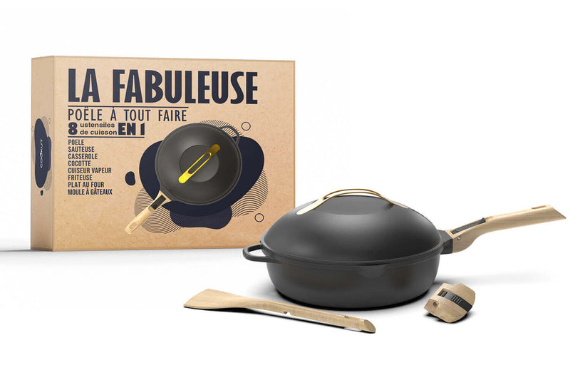 Poêle antiadhérente Cookut La Fabuleuse 8-en-1 météore - 24cm