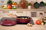 Poêle antiadhérente Cookut La Fabuleuse 8-en-1 rubis - 24cm