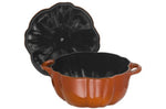 Cocotte Staub citrouille en fonte émaillée orange 24cm