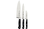 Set de 3 couteaux Tramontina Century lame forgée manche polycarbonate noir