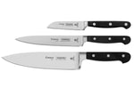 Set de 3 couteaux Tramontina Century lame forgée manche polycarbonate noir