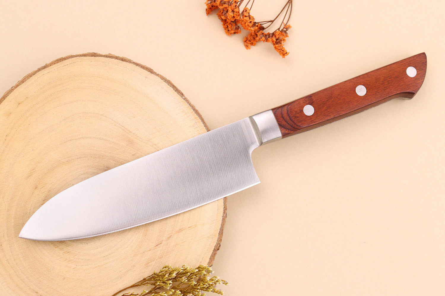 Mallette Satake Cutlery Brown Pakkawood 4 couteaux japonais