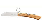 Couteau pliant artisanal Windmühlenmesser Ibex 100 manche en olivier 14cm