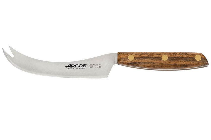 Couteau à fromage Arcos Nòrdika lame 12,5cm et manche en bois d'ovangkol