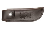 Etui artisanal Windmühlenmesser pour couteaux Ibex 100 en cuir de vachette marron 16cm