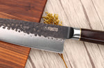 Coffret 3 couteaux Fukito Ébène Damas VG10 Chef + Universel + Office
