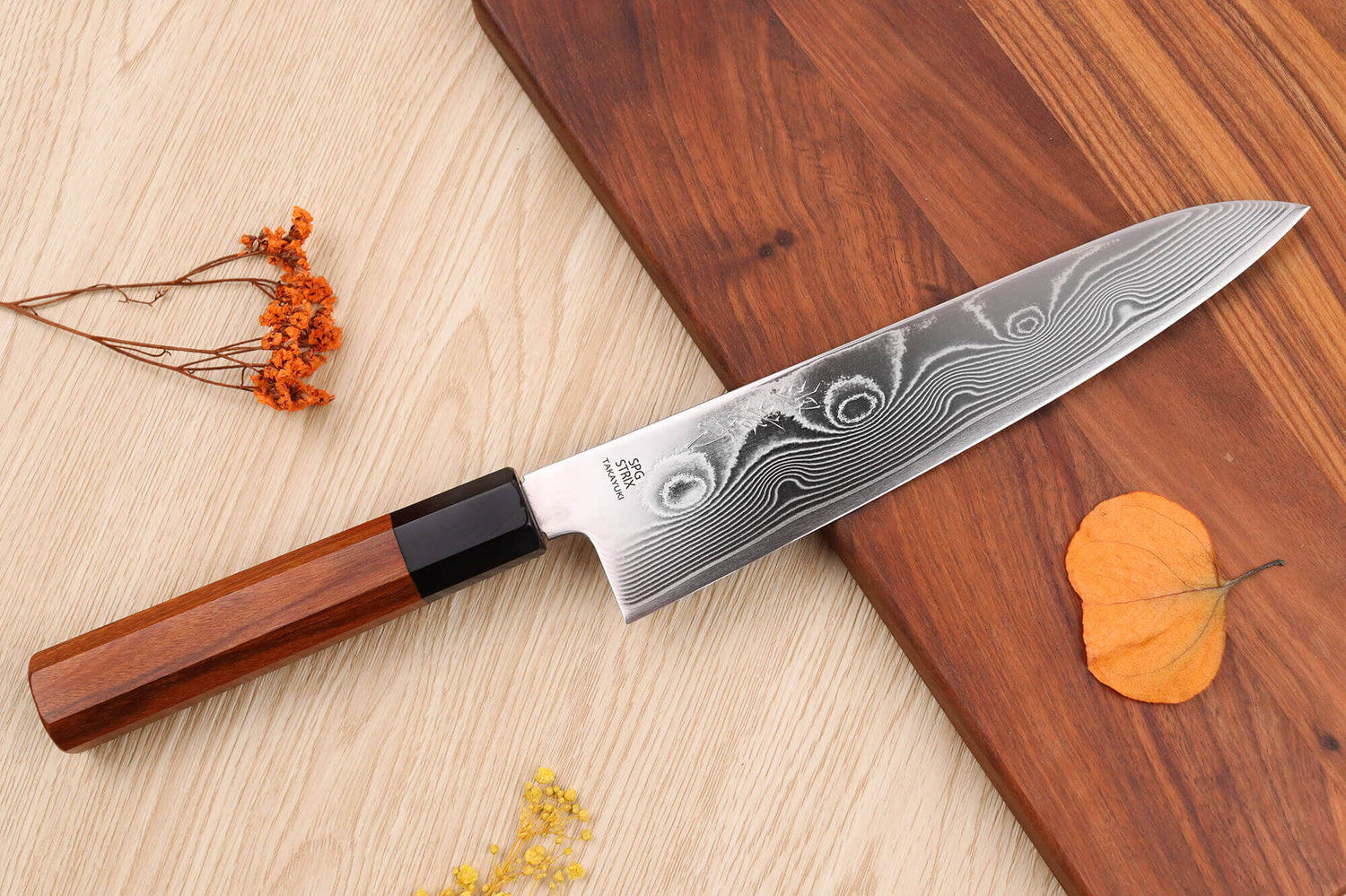 Couteau de chef 21cm japonais artisanal Sakai Takayuki Super Gold Strix