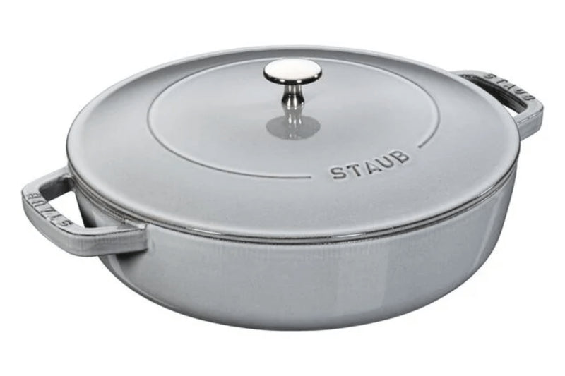 Sauteuse Staub Chistera en fonte émaillée gris graphite - 24 cm