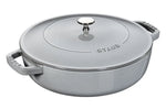Sauteuse Staub Chistera en fonte émaillée gris graphite - 24 cm